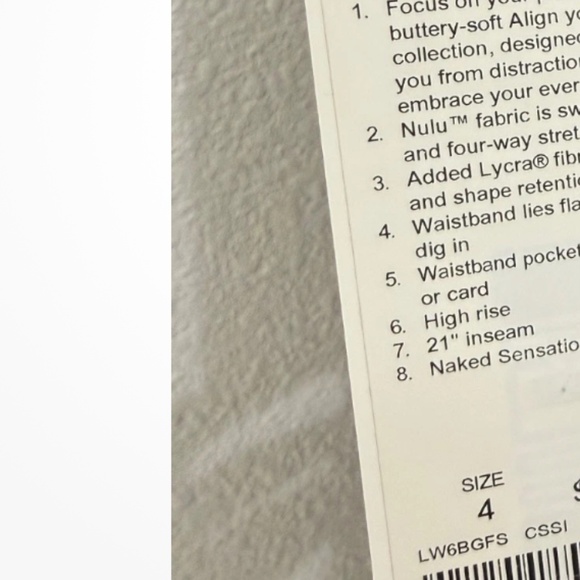 lululemon Align HR Crop 21” Legging in Cassis CSSI sz 4 NWT $98R - Picture 10 of 10